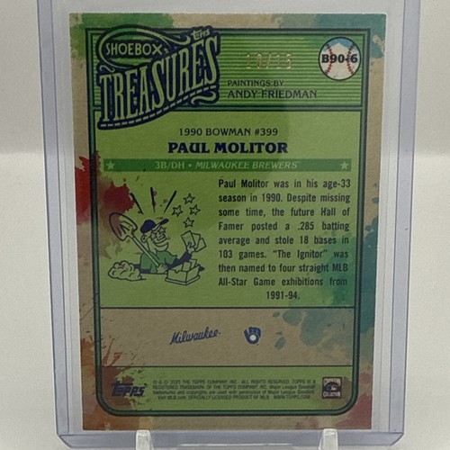 2025 Topps Shoebox Treasures - Paul Molito #B90-6 - Paint Splatter Back /15 - SP - Picture 2 of 2