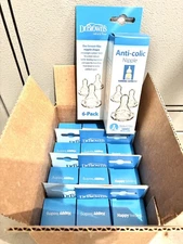 Dr. Brown's Natural Anti-Colic Narrow Nipple LvL 2 Medium 3m+ 12 Boxes Of 6 (72)