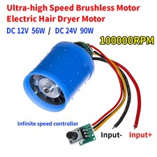 Ventilatore canalizzato motore brushless trifase ad altissima velocità DC 9V 12V 24V 100000RPM