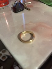 9ct Gold Wedding Band Ring – Fully Hallmarked – Classic Plain Gold Ring- 375