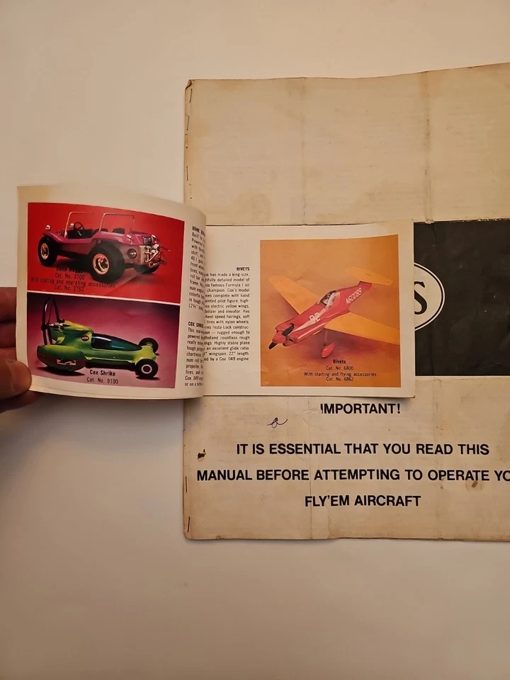 Vintage 1972 Testor Cox Airplane Model Manual & Brochure - Image 3 of 4