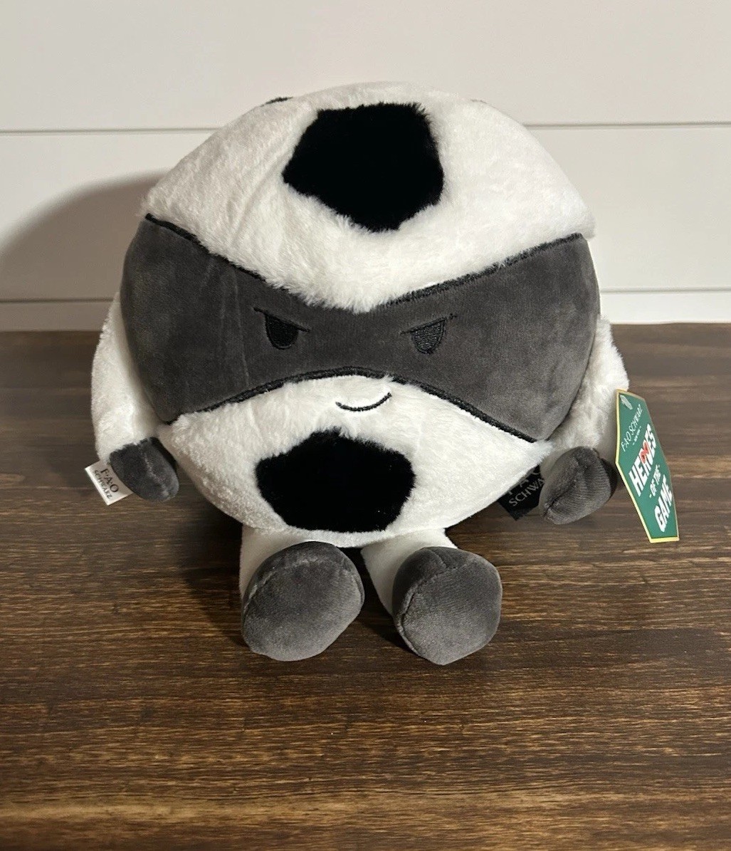 FAO Schwarz NY Heroes of the Game Plush Soccer Ball w/ Red Cape