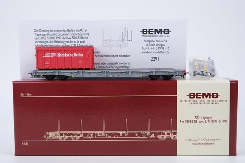 Bemo H0m 2291123 Containertragwagen R-w 8203 RhB | Zustand: Gebraucht