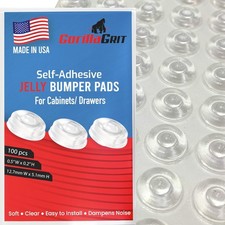 Pack of 100 Sound Dampening Cabinet Door Bumpers - Clear Soft Close Self Adhe...