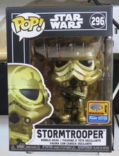 Funko Pop! Star Wars! Storm Trooper #296, Gold, 2021 Wonder Con Sticker Limited