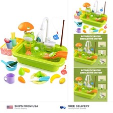 Play Sink with Running Water,Kids Sink Toy with Automatic Water Cycle System,...