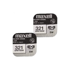 2x Maxell 321 SR616SW Silver Oxide 1.55V Watch Batteries Made in Japan