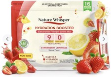 Nature Whisper Hydration Booster Drink Mix Strawberry Lemonade 16 Packets