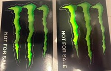 Monster Energy Drink Stickers, Claw Logo Decals, 6 Pack, 11x8cm