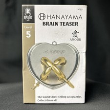 Hanayama Cast Metal AMOUR Level 5 Brain Teaser Puzzle