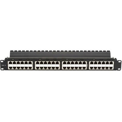 BlackBox JPM816AHD Cat6 48-Port Feed-Through Patch Panel 1U