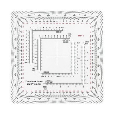Acrylic Protractor with Multiple Scales for For construction Applications