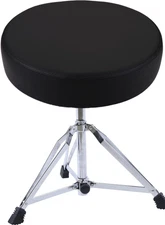 Adjustable Drum Throne Stool-Portable with Double-Braced Tripod Legs, Foam-Cushi