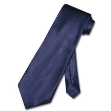 Antonio Ricci NeckTie Solid NAVY BLUE Color Mens Neck Tie