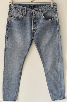 Levi's 501 Made & Crafted  Denim Distressed Jeans Men's 32x32 Button Fly Big E