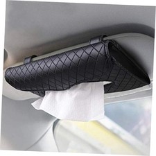 Car Tissue Holder, Sun Visor Tissue Holder, Car Visor Napkin Holder, PU Black