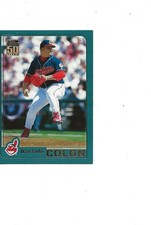 2001 TOPPS INDIANS PITCHER BARTOLO COLON