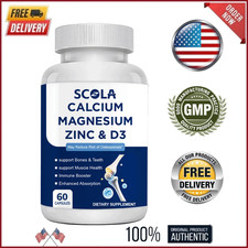 Calcium Magnesium Zinc with Vitamin D3 Strong For Bone Health Muscle Improvement