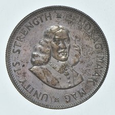 SILVER - WORLD Coin - 1964 South Africa 20 Cents - World Silver Coin *774