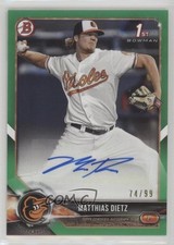2018 Bowman Prospect Auto Green 74/99 Matthias Dietz #PA-MD Auto 0q0