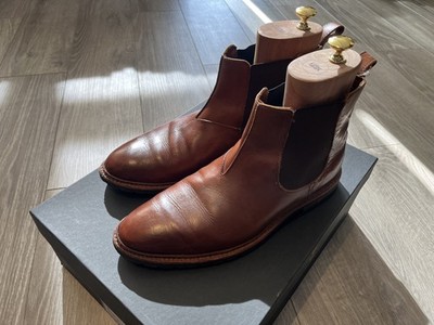 Allen Edmonds Ashbury Liverpool Chelsea Boot Mini Lug Commando Sole Walnut US 9E