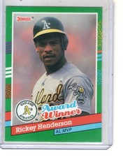 1991 Donruss - Rickey Henderson #761 Three White Stripes Left Border