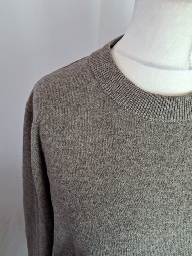 Marks & Spencer Jumper Sweater Crew Neck Wool Blend Grey Soft Large NWT C4358 - Picture 2 of 8