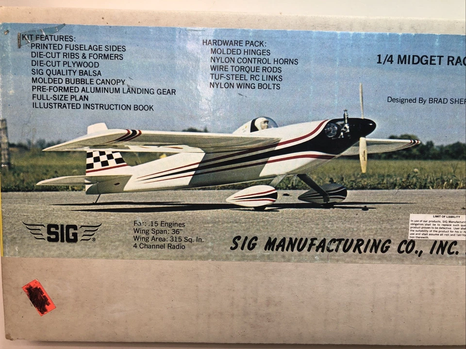 Sig Doubler II Vintage Balsa RC Modelo Avión Kit 1/4 Enano y Modelo Deportivo ✈️ Foto 2 de 4