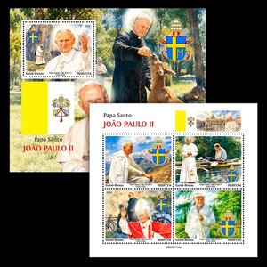 Estampillas del Papa San Juan Pablo II MNH 2026 Guinea-Bissau M/S + S/S