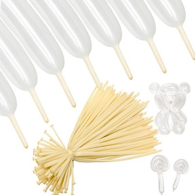 100 Stück Twisting Animal Long Magic Latex Ballons - 260q lang transparent Luftballons 