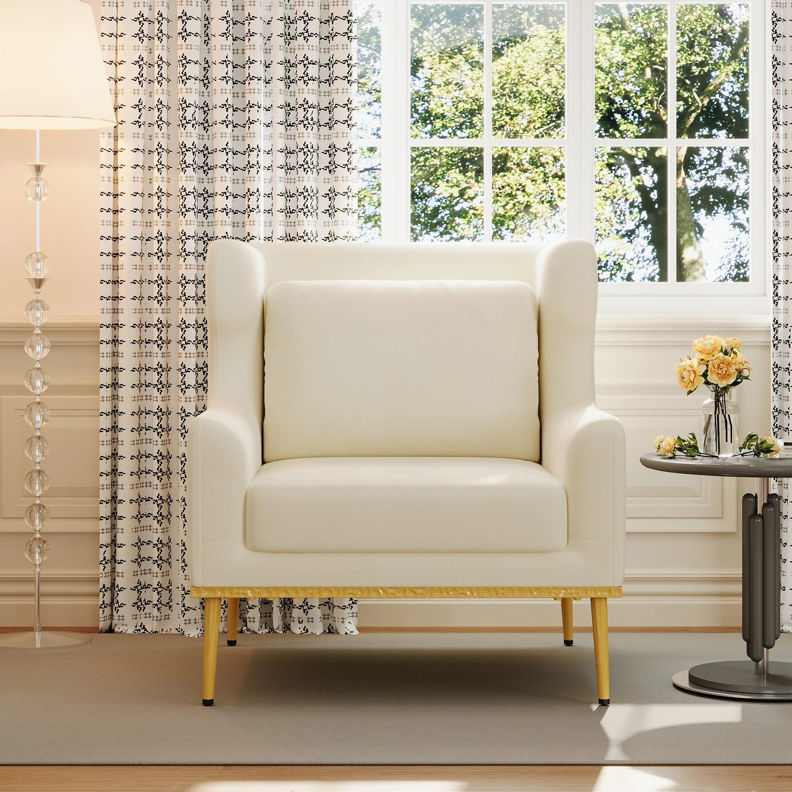 Accent Chair With Iron...