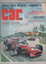 Racing Car News 1969 Feb London to Sydney Mario Andretti Wigram Calder Leo Geogh