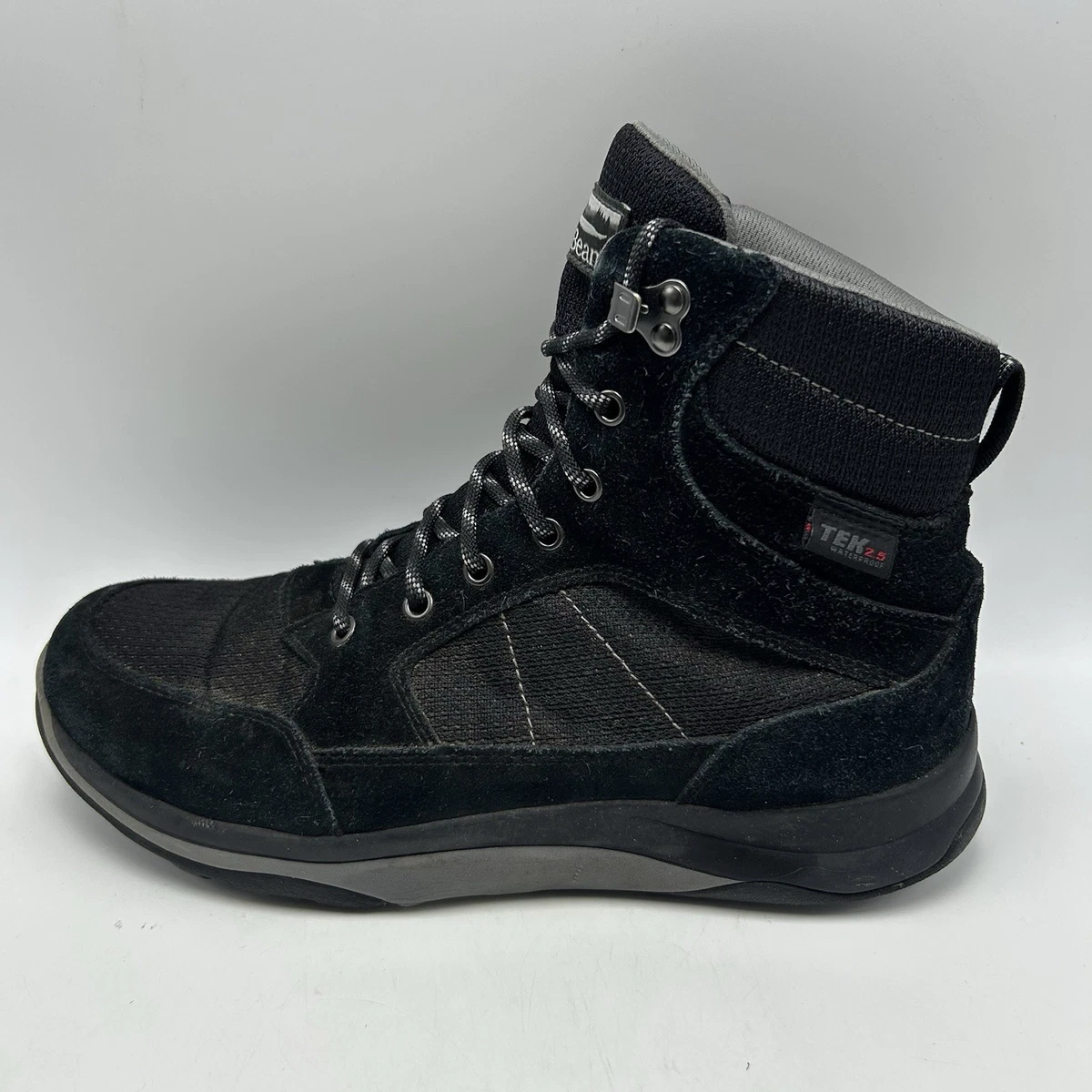 LL Bean Black Suede Lace Up Insulated Waterproof Hiking Boots Size 11.5 M L.L. Bean Black Hiking Shoes & Boots for sale | eBay main image 4