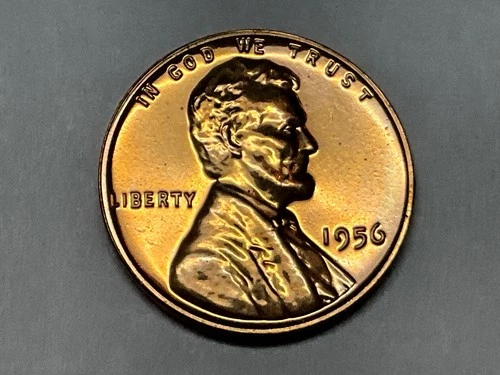 1956 P Lincoln Cent Gem Proof Toning Beginning #1
