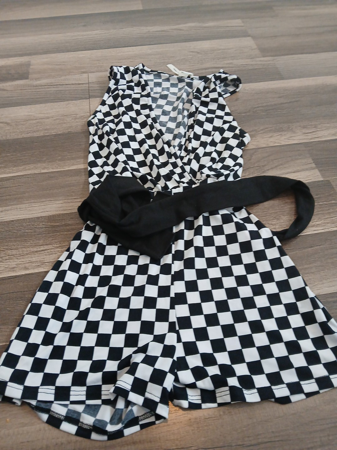CHECKERED ROMPER - image 1