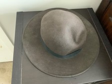 BOLLMAN Vintage Doeskin Fedora Hat  100 Wool Felt  Brown Gray Mid-Century