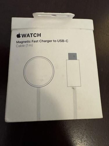 Genuine Apple Watch BRAIDED Cable Magnetic Fast Charger to USB-C 1M (MT0H3AM/A)