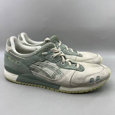 Asics Gel Lyte III OG Running Shoes Men Size 12 Green Gray Suede Comfort Sneaker
