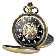 New Men's Mechanical Retro Pocket Watch provide long-lasting wear resistance hq
