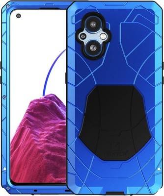 BLAUE BUMPER-HÜLLE FÜR ONEPLUS NORD N20 5G, METALLVERSTÄRKT, CPH2459
