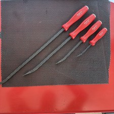 Snap On Tools Striking Pry Bar Set 4pc Red Hard Handle 8 12 18 24 Usa