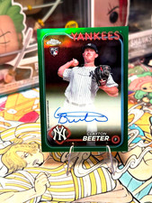 2024 Topps Chrome Update Green Parallel RC Auto Clayton Beeter Yankees /99