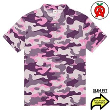 Camo Design Slim Fit Polo Shirt Men
