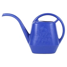 Bloem Aqua Rite Plastic Garden Watering Can, Classic Blue, 1/2 Gal.