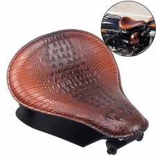 For Harley Dyna Sportster FXDL Alligator Motorcycle Leather Large Solo Seat Base