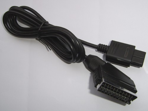 N64 Nintendo 64 (PAL UK EURO AUS) Scart AV TV Cable Lead (screened) Stereo Sound - Picture 1 of 2