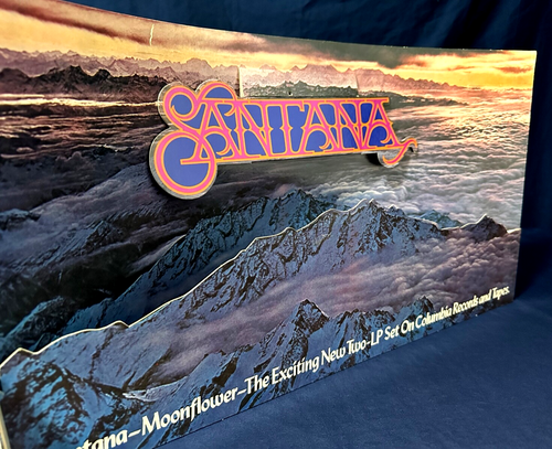 🔥RARE Santana "Moonflower" In-Store PROMO 3-D 2-sided display 11x22 Heavy Stock - Picture 5 of 10