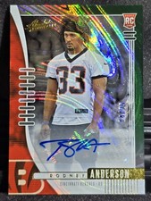 2019 Absolute Green Spectrum Signatures /25 Rodney Anderson #149 Rookie Auto RC