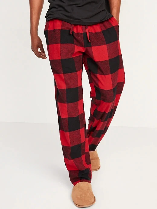 NWT Old Navy Red Buffalo Plaid Flannel Pajama Pants Sleep Lounge Men XS S XL