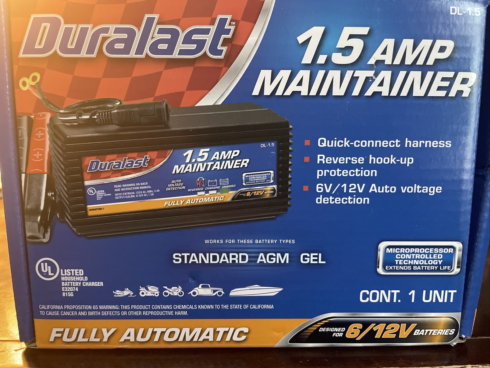 Duralast 1.5 Amp Battery Maintainer 6/12v Automatic NEW eBay
